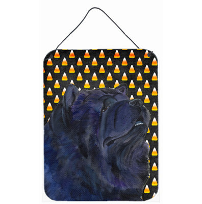 «Burniece Candy Corn», impression d'Halloween sur plaque