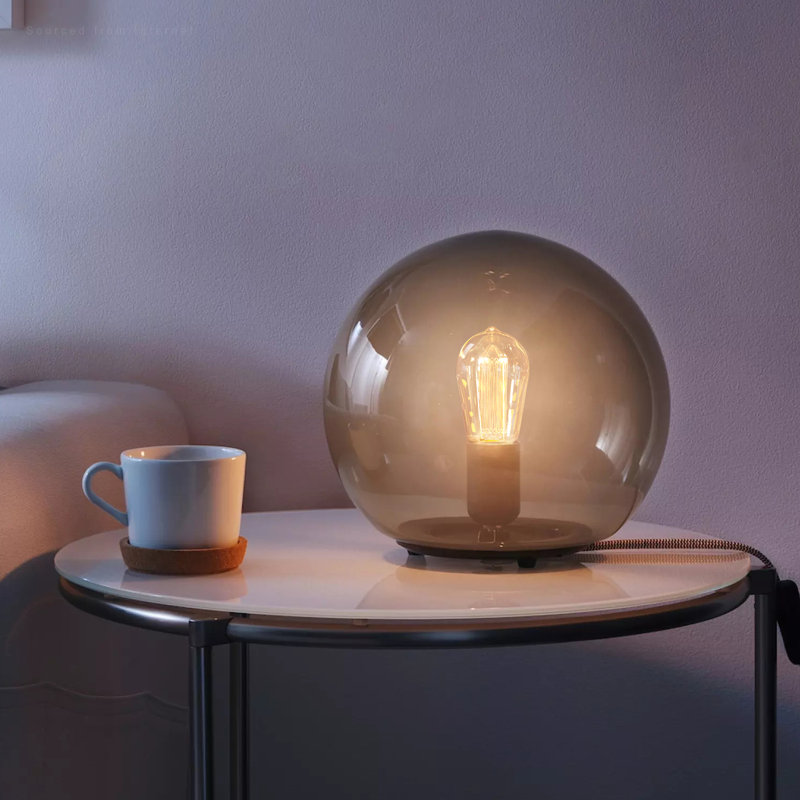 Goldleaf ST64 LED Edison Bulb, Dimmable Vintage Light Bulb, Amber Glass, E26 Base