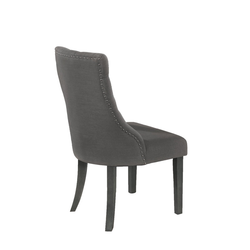Chaise de salle à manger rembourrée Royal, Gris