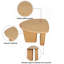 Table d'appoint de table fuselée (bois naturel)