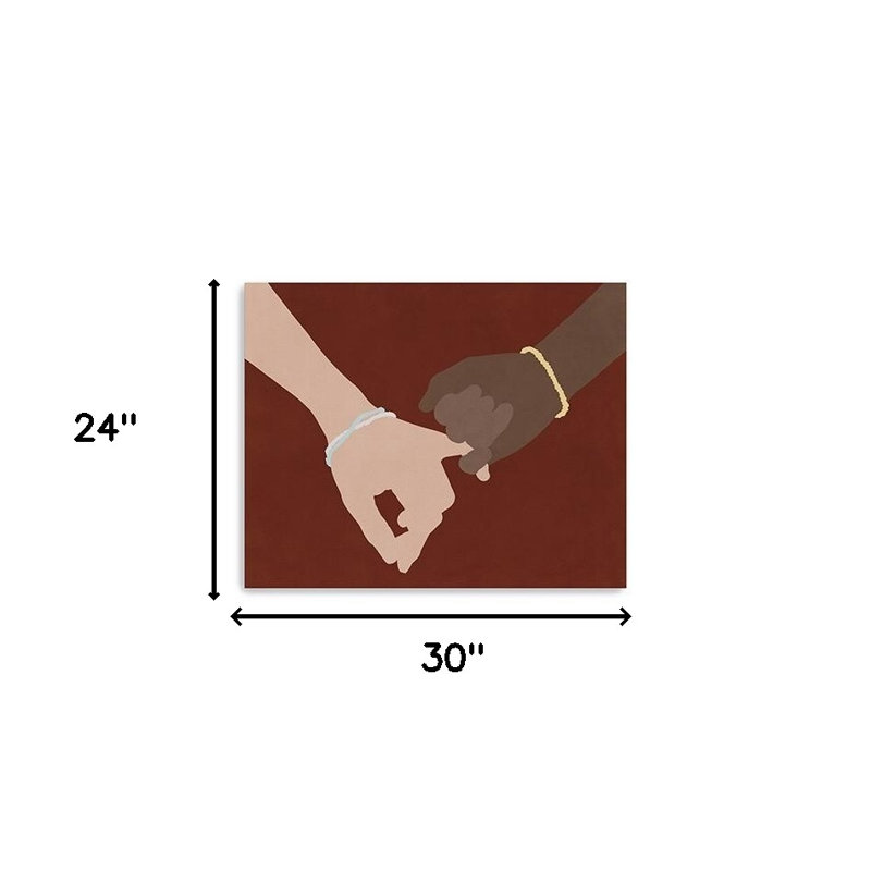 «Large Friendship Promise», art mural sur toile