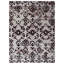 Tapis d'intérieur rectangulaire contemporain en soie beige et marron, noué à la main-112466982
