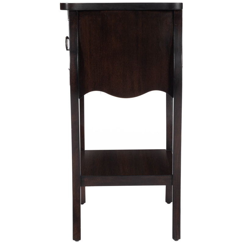 Rochelle 1 Drawer Nightstand, Chocolate