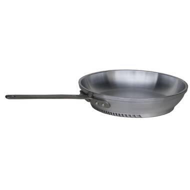 Fiskars All Steel 9.45 in. Stainless Steel Frying Pan, Silver