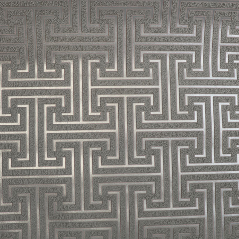 Rouleau de papier peint en faux suède tt 33 pi x l 20,5 po Wilmoth, Gris / Argent