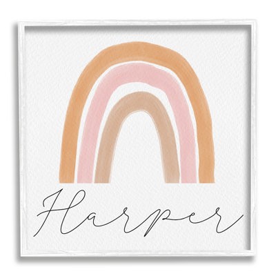 Art mural personnalisé Soft Boho rainbow cmw-076