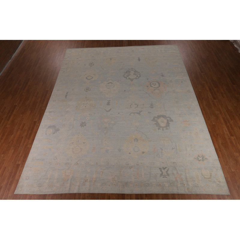 Vegetable Dye Oushak Turkish Large Rug 12x15