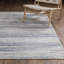 Tapis texturé ivoire / bleu à rayures patinées Michalski-1187342867