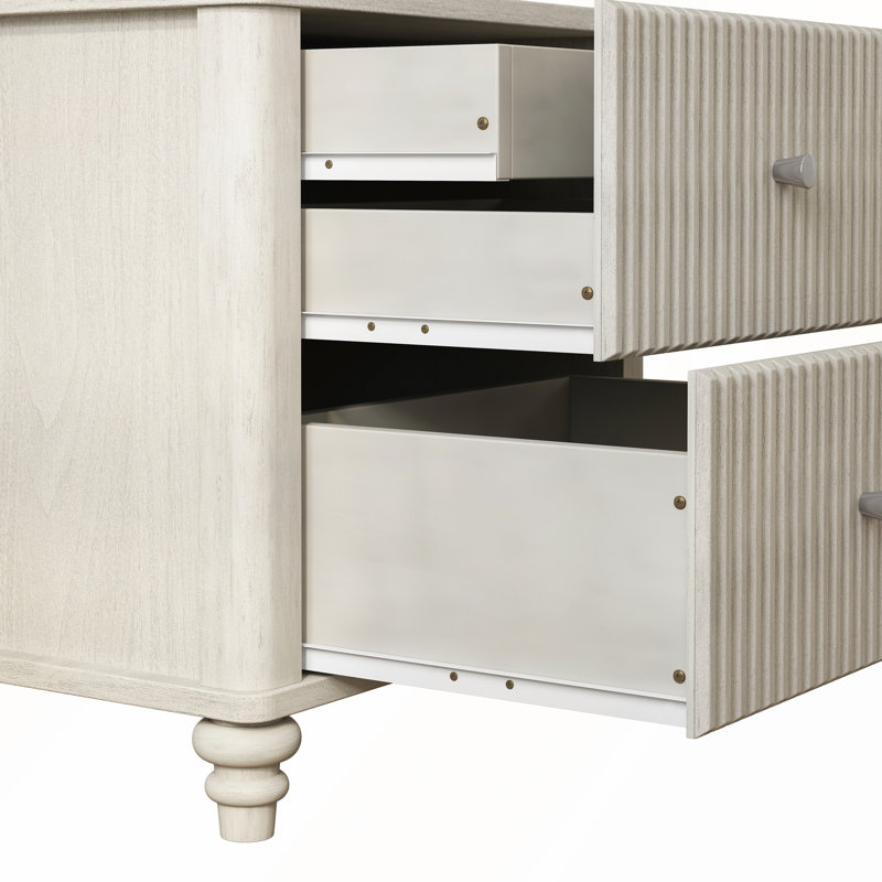 3-Piece Bedroom set with a Bed and 2 Nightstands, Beige, King