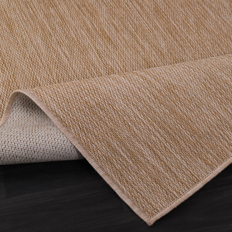 Beige Indoor/Outdoor Rug, Rectangle 5' x 7'