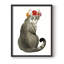 «Flower Crown Cats I», reproduction encadrée - bois massif-378418888-378418885