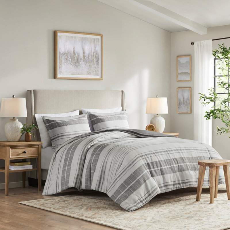 Literie en coton Jashley, Housse de couette très grand / très grand califo