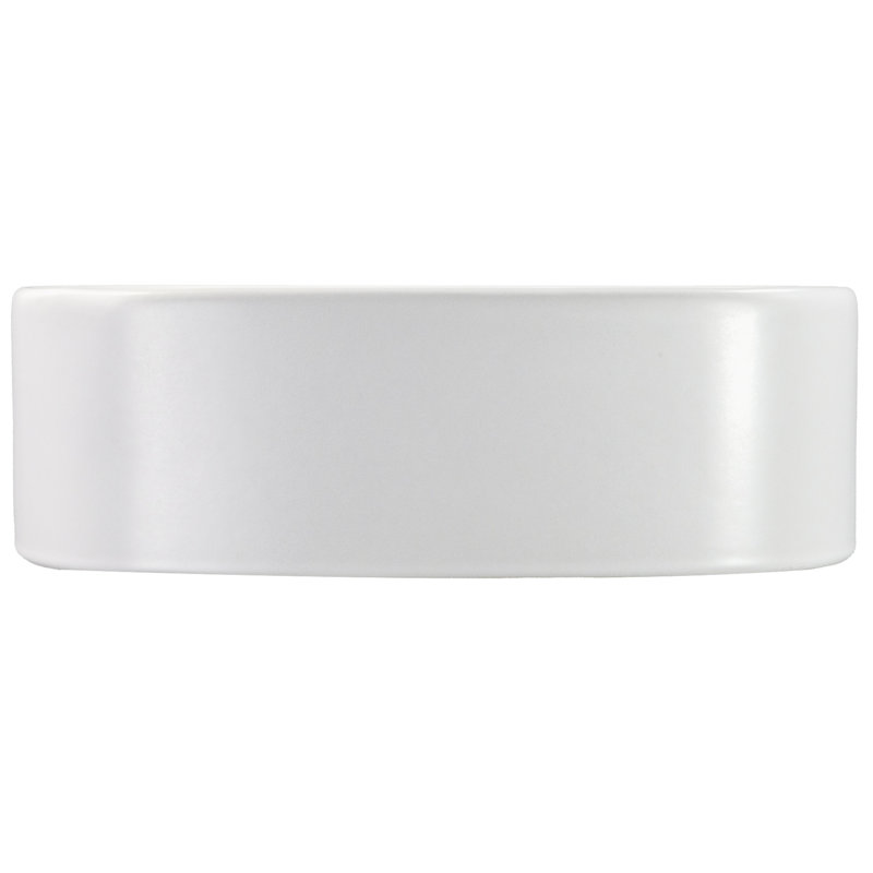 Regatta Poured Square Vessel Bathroom Sink, Matte White