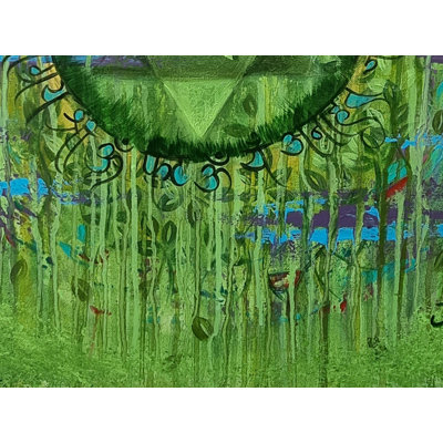 Chakra d'Anahat | Acrylique sur toile | Par Avani Mayank Desai | Cadre en bois