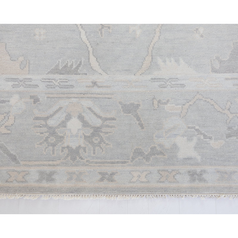 Bea Hand Knotted Wool Abstract Area Rug, Rectangle 9' x 12'