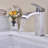 Waterfall Spout Bathroom Sink Single Handle Faucet With Pop-Up Drain (With Overflow)