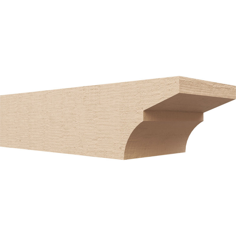 Monterey Woodgrain TimberThane Rafter Tail, Primed Tan, 7" H x 19" W x 9" D