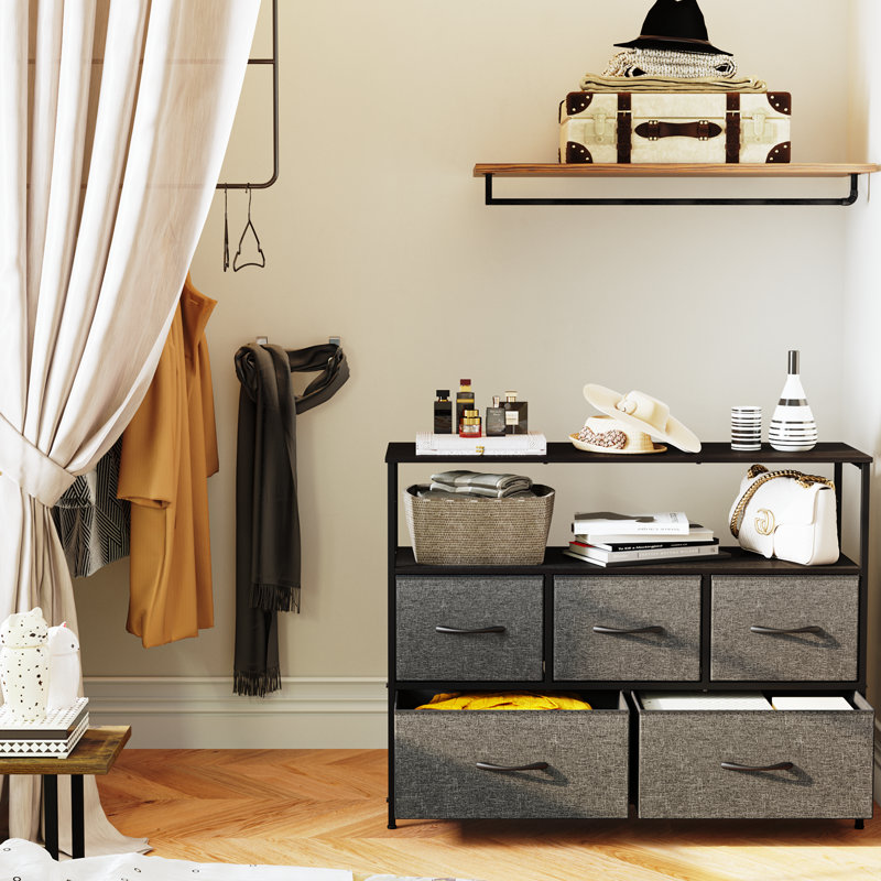 5 Drawer Storage Drawer, Gray
