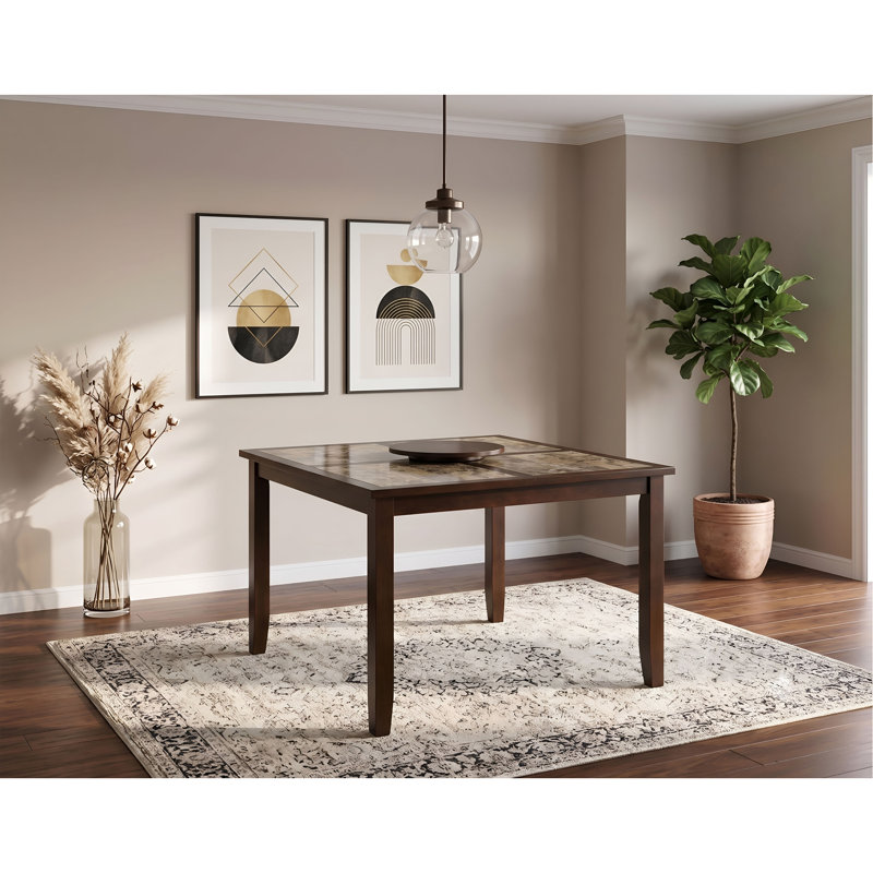 Grande table bistro espresso de style traditionnel avec paresseux amovible 18 po