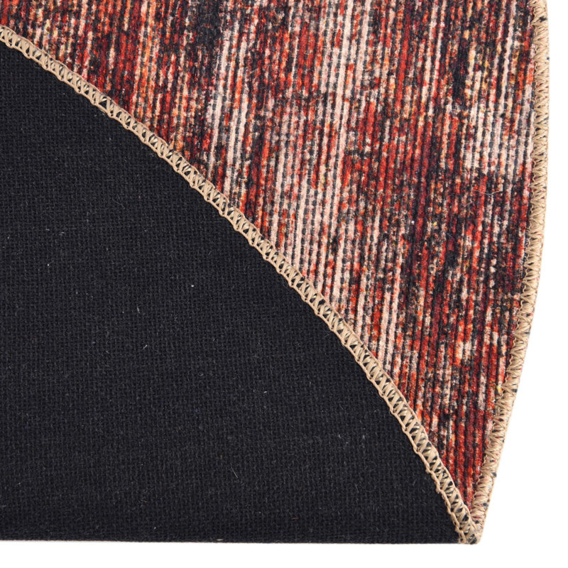 Tapis rouge / gris Montalto, Ovale 3 pi 6 po x 5 pi 6 po