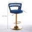 Chaise de bar moderne avec pieds en fer de couleur dorée (sans table)-289161915