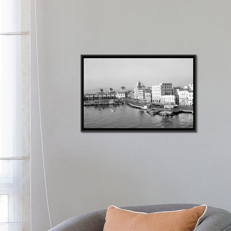 « années 1950 harbor waterfront havane cuba », reproduction de photo sur toile tendue, H 12 po x l 18 po x P 1,5 po