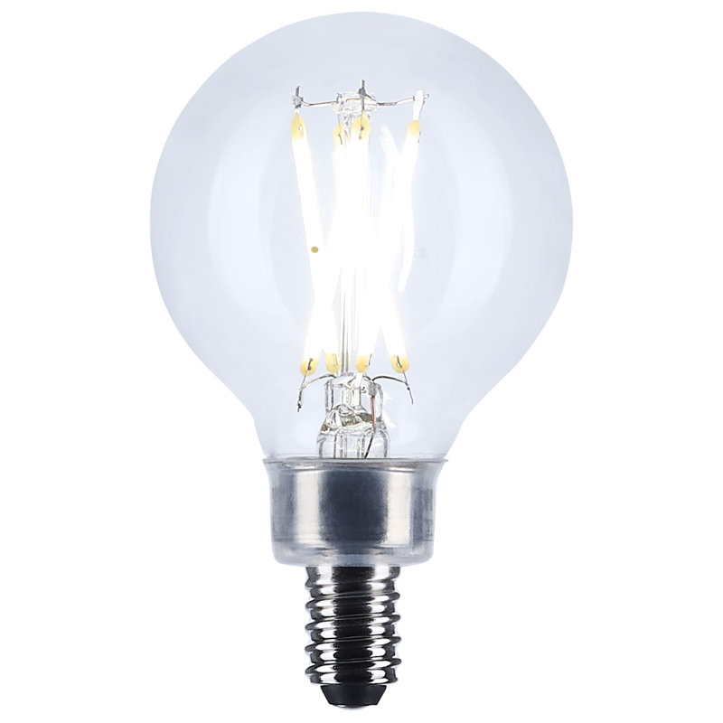 G16.5 base DEL candélabre transparent CCT 120 Volt, 5,5 W, 3500 Kelvins, 500 lumens
