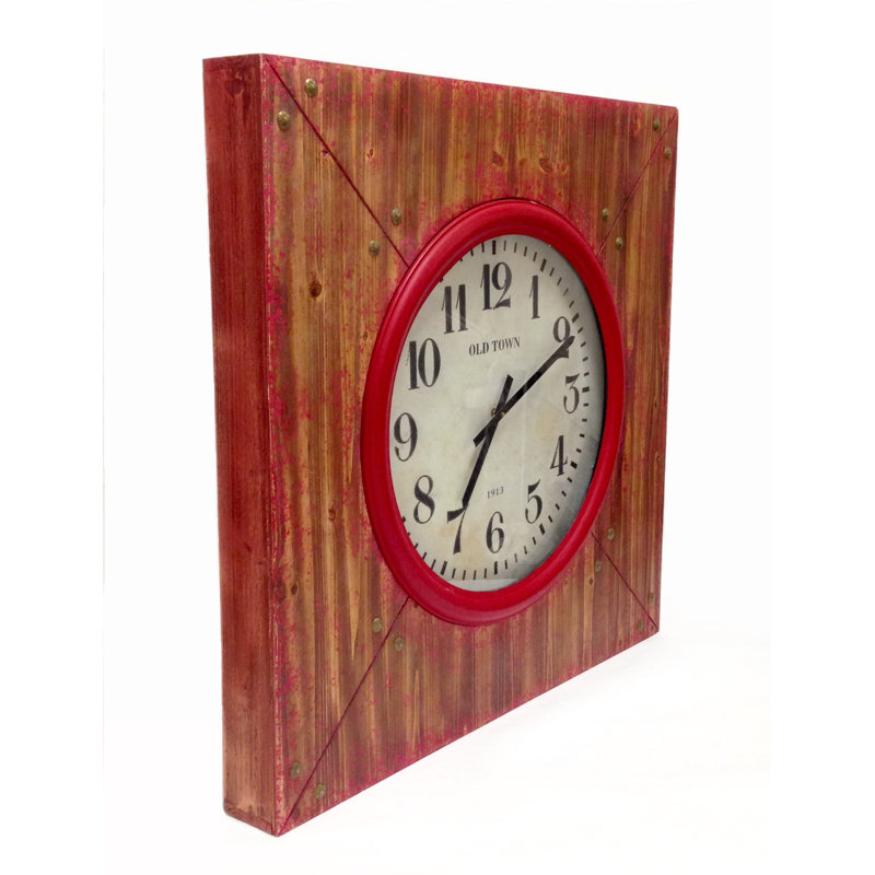 Horloge murale en bois timberland "akron"
