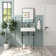 Ceramic White Rectangular Single Faucet Hole 24 in Console Bathroom Sink with Overflow