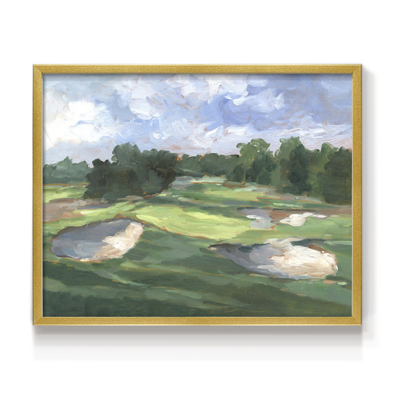 Golf Course Study III -Framed Print - Restickable