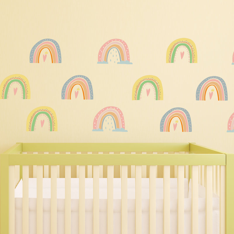 Charming Hand-Drawn Rainbows Kids Wall Sticker