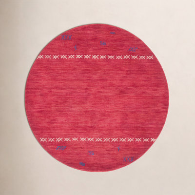 Santiago Red Handmade Wool Geometric Rug