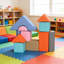 Soft Play For With 11 Foam Blocks, 6 - 72 Months, Promote Creative Thinking, Develop Color And Shape Skills, Safe , Faux Leather Quick Wipe, No Assembly Required Blocks Months , Encourage Geometric