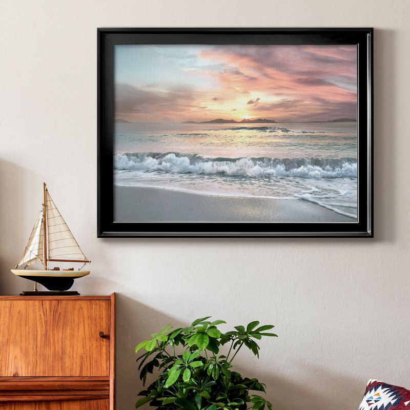 " Orange Mist ", 26.5" H x 36.5" W x 1" D, Black Framed, No Mat