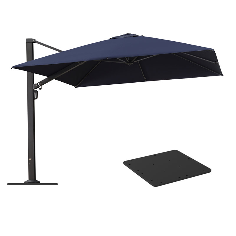 Parasol excentré 120 pi, Bleu marine