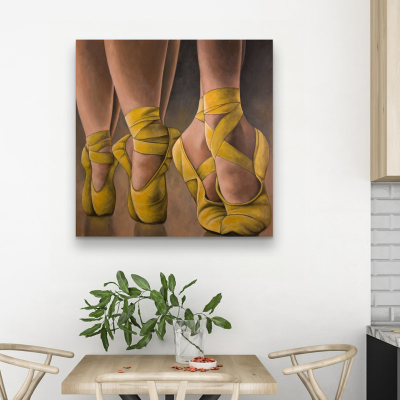 Synchronized ballerinas - 32"x32" art on canvas