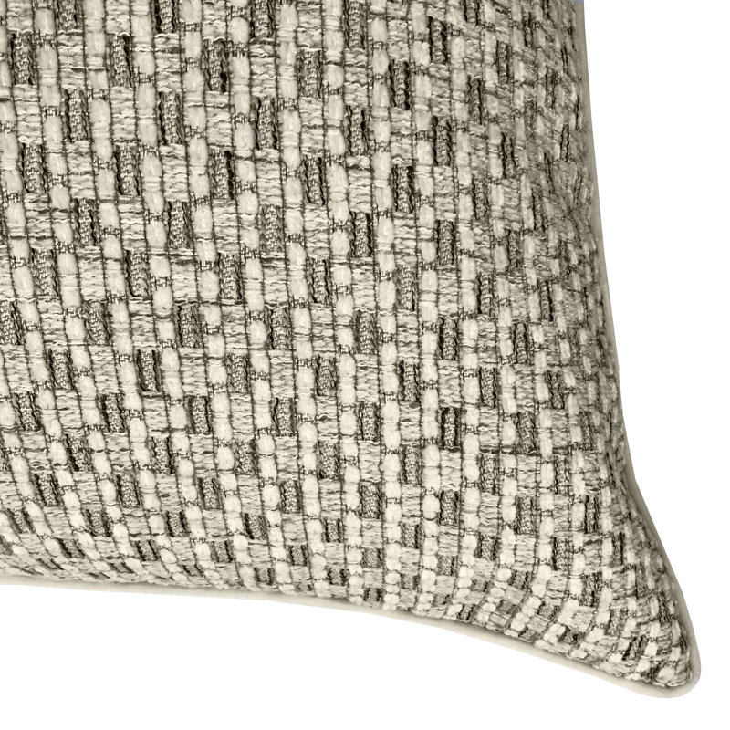 Geometric Pillow Cover & Insert, 16" x 26", Ivory