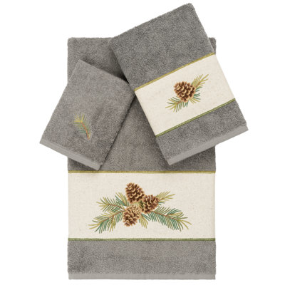 Pierre 3 Piece 100% Turkish Cotton Towel Set -  Linum Home Textiles, EMH96-3C-PIERRE