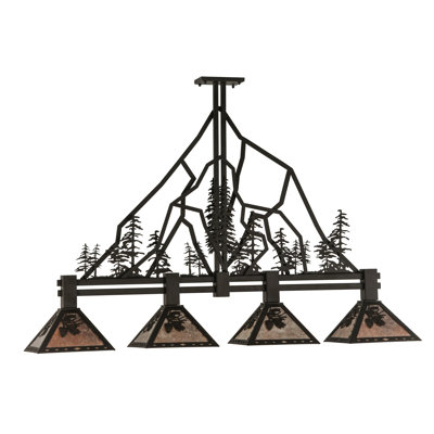 Luminaire suspendu géométrique pour table de billard à 4 lumières Greenbriar