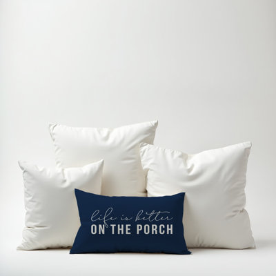 Outdoor Reversible Throw Pillow