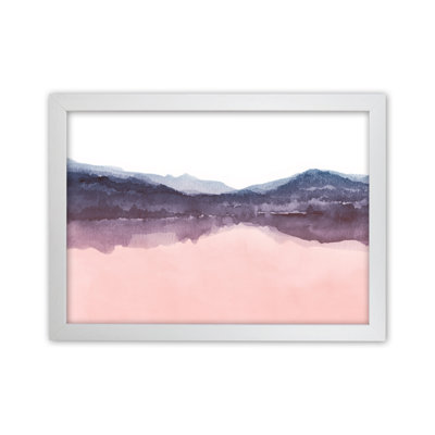 Watercolour Landscape I - Indigo & Pink - Print