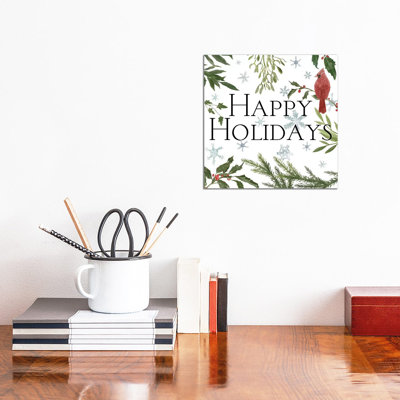 Peace and Joy cardinal III 1 Piece Wall Art on Canvas