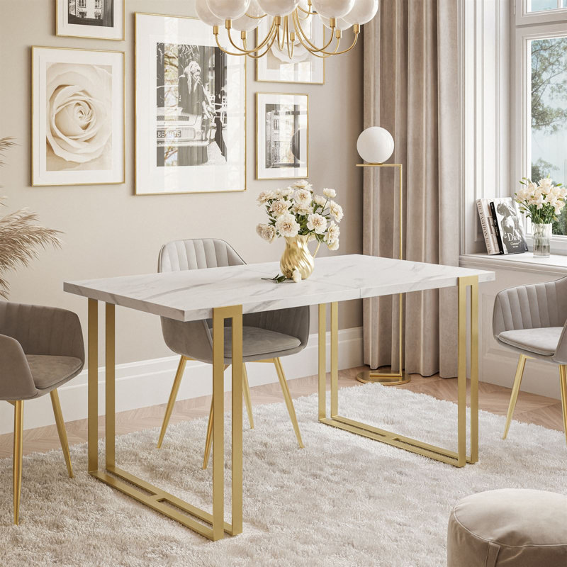 Allyx Rectangular 260Cm L Dining Table, H76 x L160 x W90cm