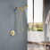Wall Mounted Shower System With Rough-In Valve 7-Spray Single Handle Shower Faucet Set Modern Brass Shower Trim Kit