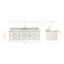 Ensemble de meuble-lavabo mural simple 61 po Ceinture-349612530-349612529