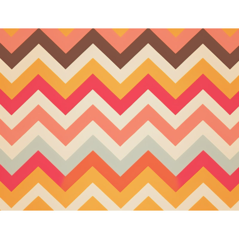 Chevron Comforter, Twin Comforter, Orange/Pink