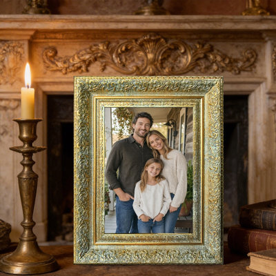 Cadre photo 3 tablettes 11 pièces x 11 po or antique 11 po x 14 po