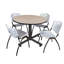 Table de salle de repos Nicklo, chaises empilables 4 M-32668461-32668454