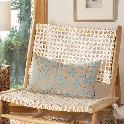 Joslyn Embroidered Cotton Throw Pillow