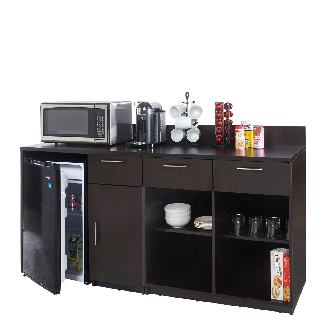 Commercial Grade Coffee Kitchen Lunch Room Cabinets Fully Assembled 72"W x 36"H  2 pc Breaktime 